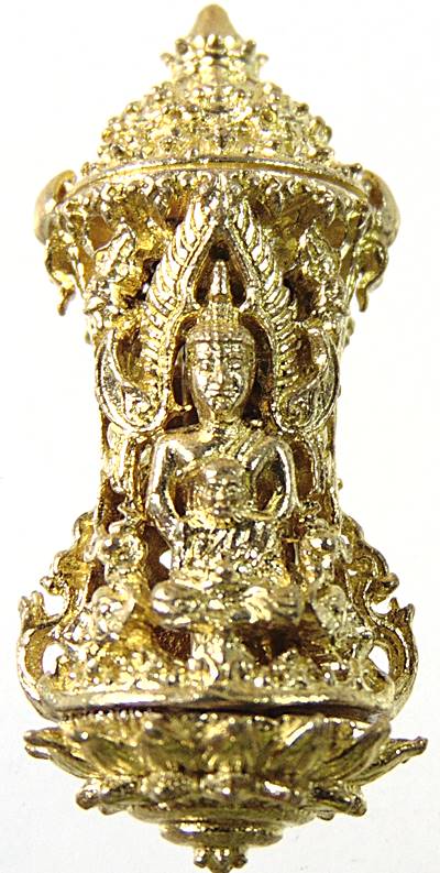 ตะกรุดหล่อฉลุพุทธซ้อนพระพุทธชินราชหลังปู่ทวด วันกองทัพไทย