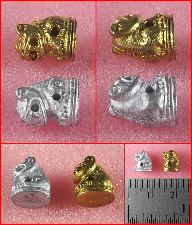 วัดใจ เสือสาริกา รุ่นเจริญลาภ 62 หลวงพ่อสมชาย วัดปริวาสราชสงคราม เนื้อชิน+เนื้อทองผสม ปี 2558 #2