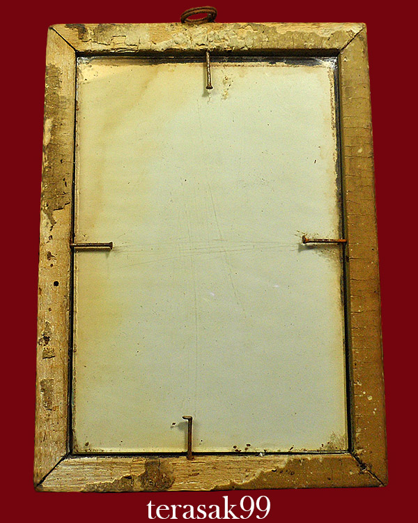 รูปถ่ายหลวงพ่อทองคำ วัดไตรมิตร กทม. เก่าผิวปรอทเดิมๆกรอบแขวนเก่าเดิมๆ