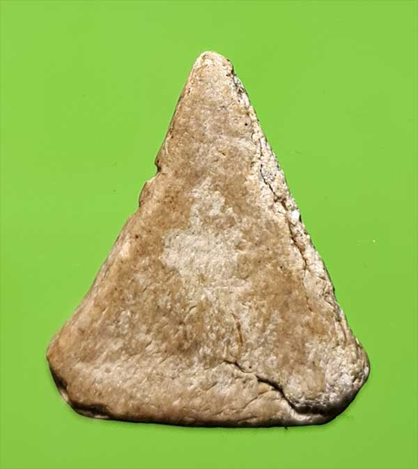 พระพิมพ์สามเหลี่ยม ลพ.ลี วัดอโศการาม จ.สมุทรปราการ เนื้อผงเกสร องค์ที่ 1