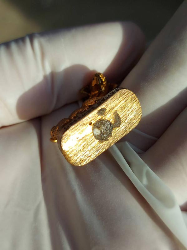 แพะเหลียวหลัง เสยสาว หลวงปู่อาด วัดบุญสัมพันธ์ ชลบุรี เนื้อชนวนสตางค์แดง