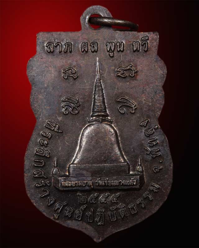 เหรียญหลวงพ่อทวด ที่ระลึกสร้างศูนย์ปฏิบัติธรรม วัดเขียนบางแก้ว จังหวัดพัทลุง ปี พ.ศ.๒๕๕๕