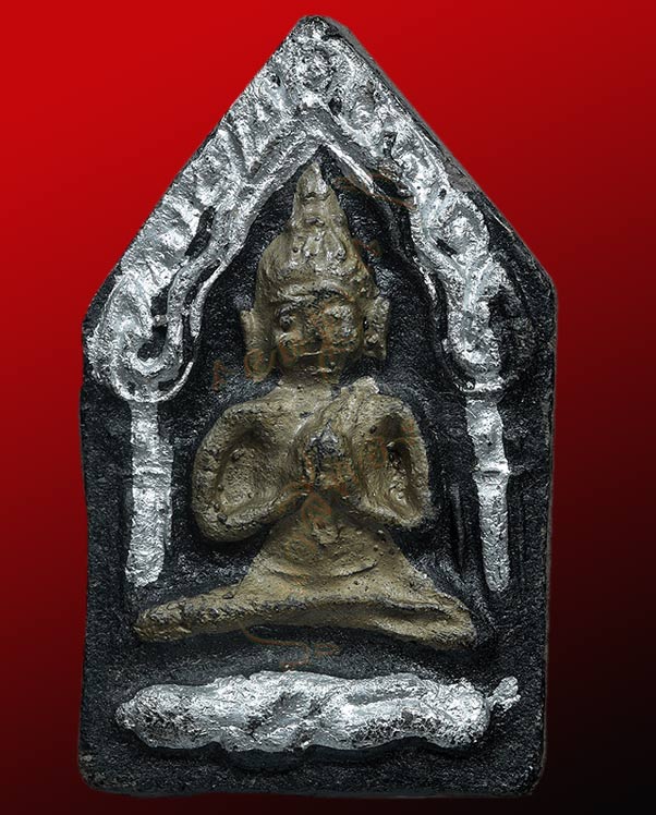 พระขุนแผน  เนื้อดินผสม เก่ามีอายุ ไม่ทราบที่