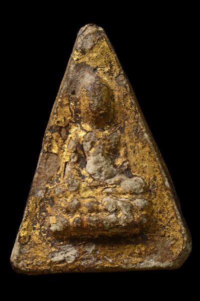 พระพุทธโธน้อย คุณแม่บุญเรือน (บล็อคลองพิมพ์) พิมพ์สามเหลี่ยมหลังยันต์อุทธังอัทโธ