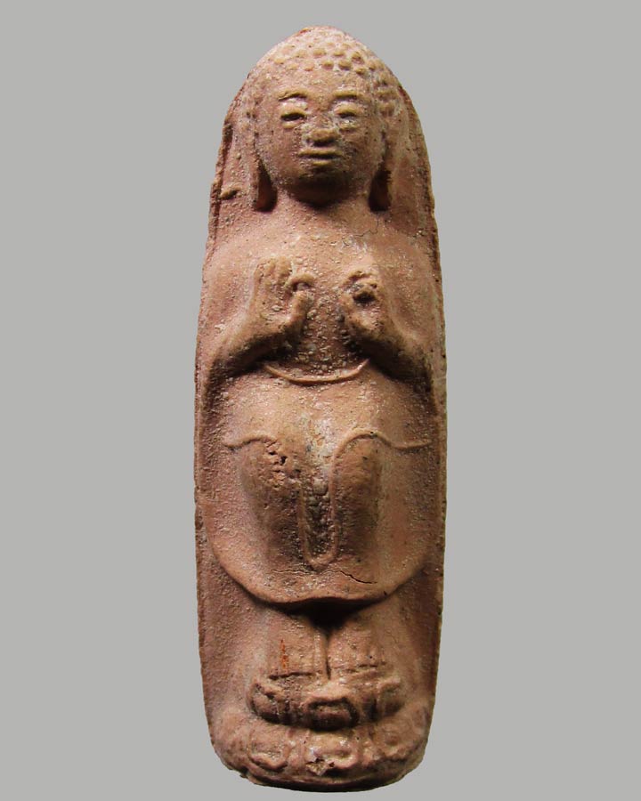 พระทวาราวดีนั่งแท่น หลวงพ่อเต๋ คงทอง วัดสามง่าม จ.นครปฐม พิมพ์กลาง ปี 2514 