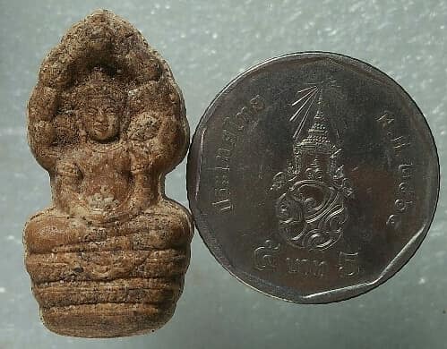 พระนาคปรก เนื้อผงหลังยันต์ ไม่ทราบที่