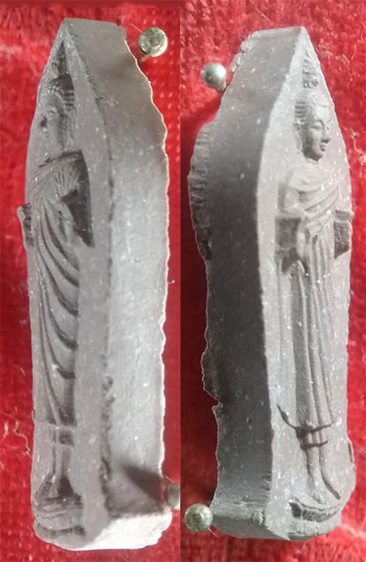 พระพุทธนราวันตบพิธ มวลสาร "เส้นพระเกศา" รัชการที่ 9 และเนื้อ"จีวร" เมื่อครั้งทรงออกผนวช #A1  