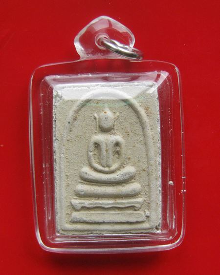 พระสมเด็จแช่น้ำมนต์ หลวงพ่อเกษม รุ่นพุทธคุณ ฝังตะกรุดสังฆวานร ปี 2538 พร้อมเลี่ยม พระ 20 กว่าปี 