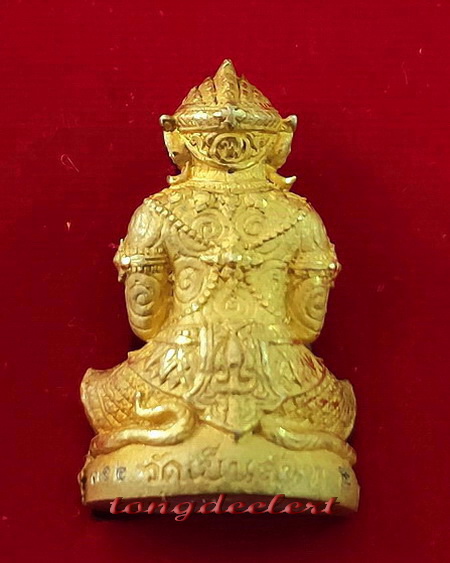 หนุมานอธิษฐานฤทธิ์ หลวงพ่อสนองชาติ วัดเย็นสนิทธรรมาราม กะไหล่ทอง อุดมวลสารตะกรุดเงิน สวยมากค่ะ