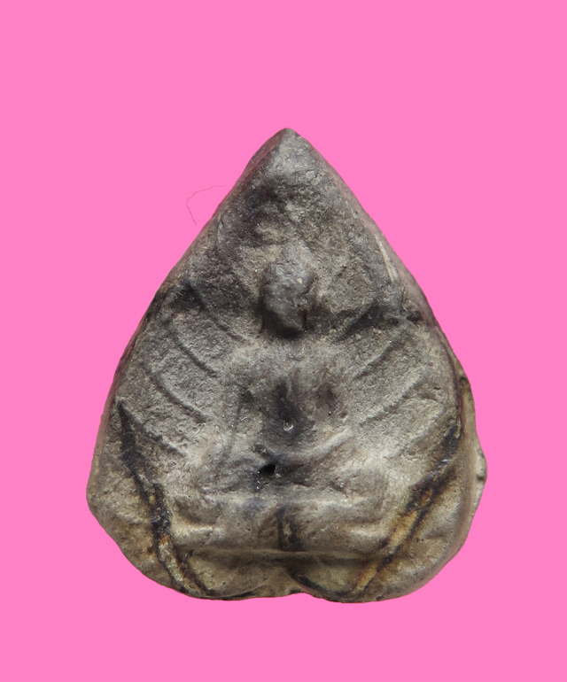 พระพิมพ์ใบโพธิ์ สมเด็จพุฒาจารย์ เขียว วัดสัตตนารถปริวัตร ราชบุรี ปี 2451