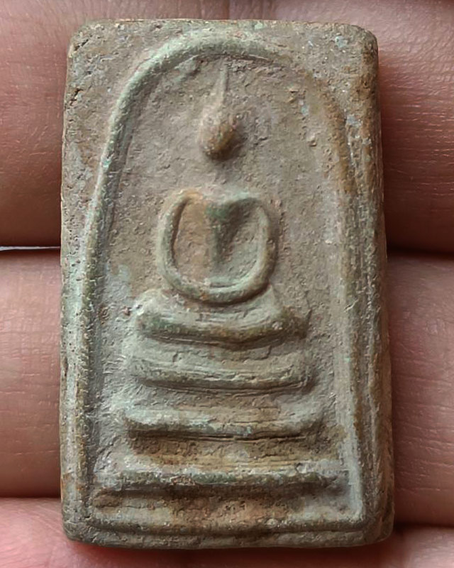 สมเด็จหลังจารยันต์ พระบ้านเก่าเก็บหลายสิบปี ไม่ทราบที่ ขนาดประมาณ 3.5 x 2.2 ซ.ม.