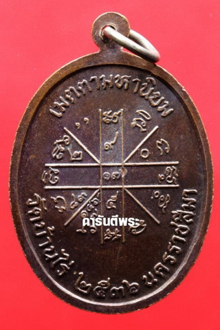 เหรียญหลวงพ่อคูณ เจริญพรบน บล็อค ม.ขีด สภาพสวย รุ้งๆ แดงๆ พร้อมบัตรพระแท้