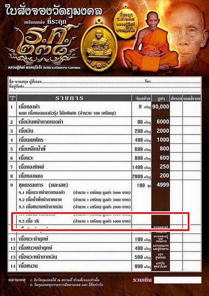 เหรียญหล่อที่ระฤก ร.ศ.238 หลวงปู่สิงห์ วัดวิชัย จ.นครพนม ปี62 เนื้อ 3 K