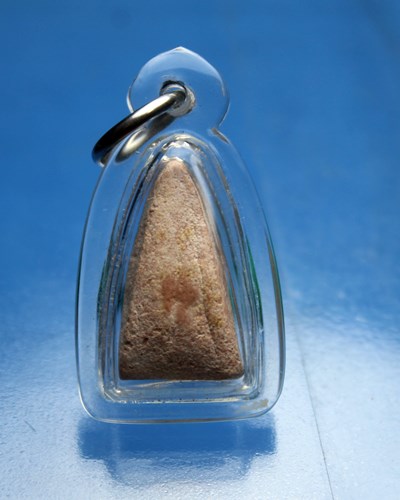 B414พระพุทโธน้อย วัดประสาท พิมพ์เล็ก เนื้อชมพู่ หายาก หลังเรียบ ปี 2506