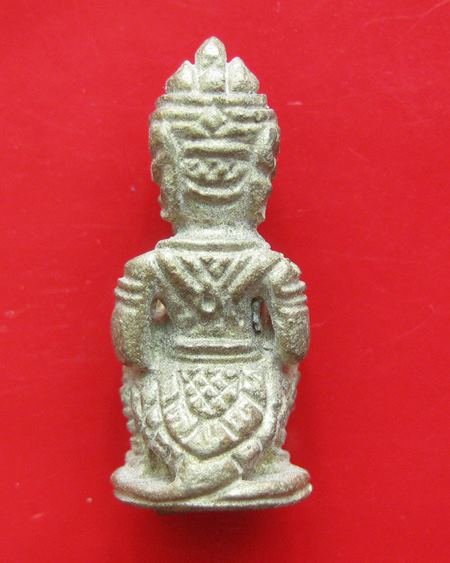 หนุมาน หลวงปู่เกลี้ยง วัดโนนแกด จ.ศรีสะเกษ รุ่นเจริญพรบน เนื้อทองผสม ออก ปี ๕๔  กล่องเดิม