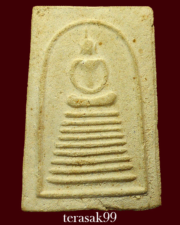 สมเด็จ7ชั้น พิมพ์ใหญ่ หลังรูปเหมือนหลวงปู่เทียน วัดโบสถ์(ผสมอัฐิหลวงปู่เทียน) สร้างโดย พระครูลมูล