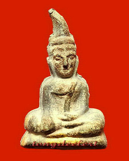 พระท่ากระดานวัดต้นลำไย จ.กาญจนบุรี เนื้อตะกั่วสนิมแดงกรุศรีสวัสดิ์แท้ ๆ พิมพ์เล็กค่ะ