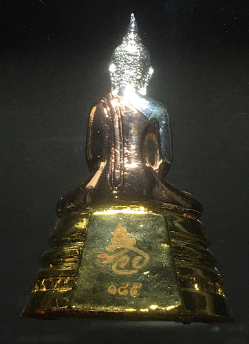 พระพุทธโสธรเนื้อโลหะ ลงยา 3 กษัตริย์ ขนาดตั้งหน้ารถ พิธีดี