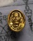 เหรียญเม็ดแตง หลวงปู่หมุน ฐิตสีโล รุ่นรวยเบิกฟ้า ออกวัดป่าหนองหล่ม จ.สระแก้ว ปี2559 เนื้อกะไหล่ทอง พ