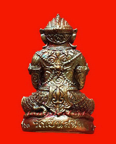 หนุมานอธิษฐานฤทธิ์ หลวงพ่อสนองชาติ วัดเย็นสนิทธรรมาราม เนื้อสัมฤทธิ์ผิวรุ้ง อุดมวลสารตะกรุดเงิน