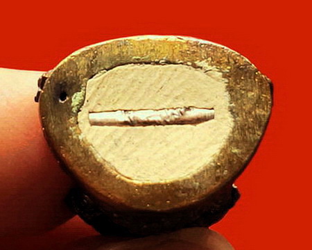 หนุมานอธิษฐานฤทธิ์ หลวงพ่อสนองชาติ วัดเย็นสนิทธรรมาราม เนื้อสัมฤทธิ์ผิวรุ้ง อุดมวลสารตะกรุดเงิน