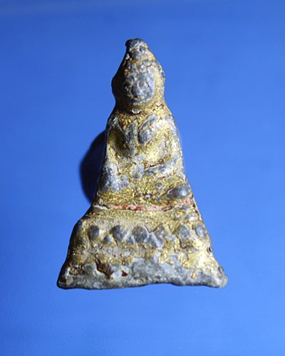 B955พระแก้บนเนื้อชินตะกั่ว เก่าๆ อายุเก่าประมาณ 100 กว่าปี เหมาะสำหรับเป็นองค์ครู ดูพระเนื้อชินตะกั่