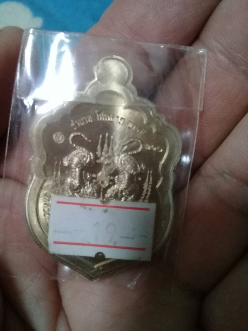 เหรียญเสมาเสือคาบดาบ หลวงพ่อพัฒน์ วัดห้วยด้วน อัลปาก้าไม่ตัดปีก