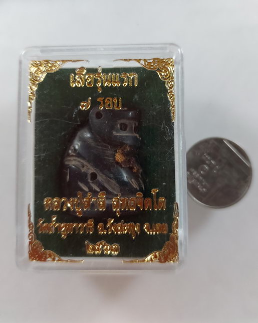 " เสือเขาควายแกะ รุ่นแรก 7 รอบ หลวงปู่สำลี สุทธจิตโต วัดถ้ำคูหาวารี จ.เลย ศิษย์หลวงปู่หลุย จันทสาโร 