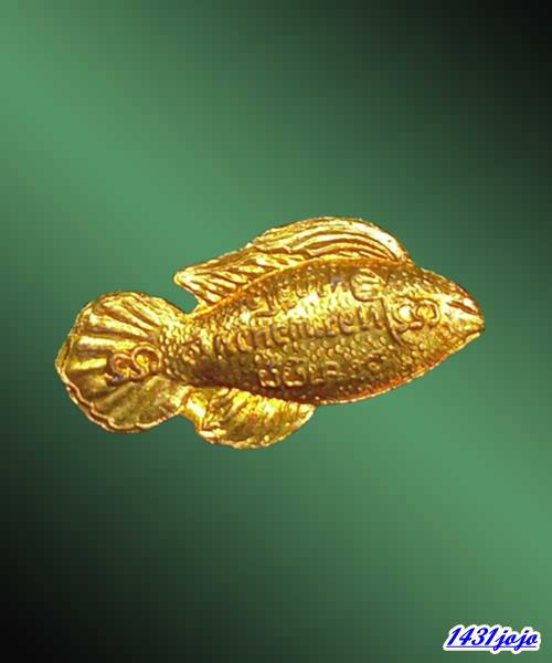 ปลากัดทอง หลวงพ่อน่วม เสาร์ 5 ปี 2546 วัดโพธิ์ศรีเจริญ สุพรรณบุรี กล่องวัดเดิมๆ