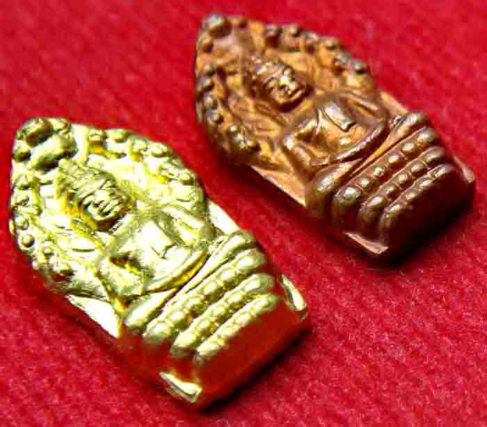 ***2 องค์ 2 เนื้อ***พระนาคปรกใบมะขาม หลวงพ่อโอด วัดจันเสน ปี 2536