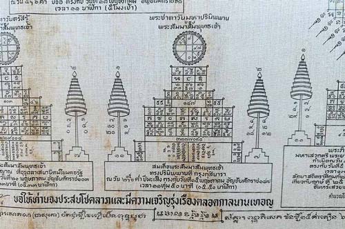 ผ้ายันต์ท่านเจ้าคุณนรฯ ปี ๒๕๑๓ สภาพสวยเดิม ๆ เก็บอย่างเดียวครับ*200