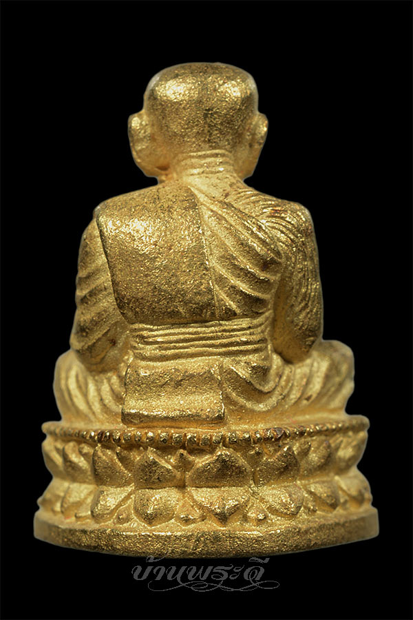 พระหลวงพ่อทวด พิมพ์กลาง รุ่นสร้างเจดีย์ วัดพุทธาธิวาส ปี 2533 เนื้อทองคำ อ.เบตง จ.ยะลา