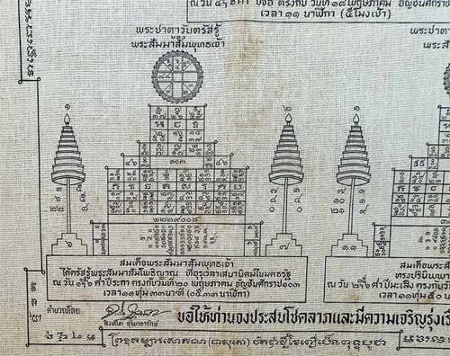 ผ้ายันต์ท่านเจ้าคุณนรฯ ปี ๒๕๑๓ สภาพสวยเดิม ๆ เก็บอย่างเดียวครับ*232