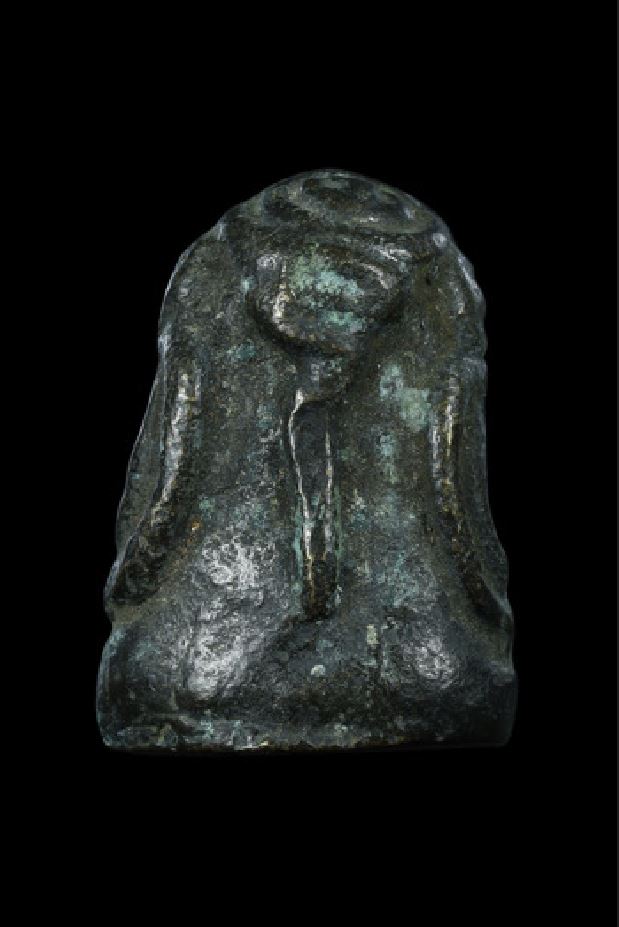 ****เคาะเดียวแดง - วัดใจ****พระปิดตาหลวงพ่ออิ่ม วัดหัวเขา เนื้อโลหะผสม ประมาณ พ.ศ 2470-2480 สุพรรณบุ