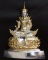พระบูชาทรงเครื่อง หน้าตัก 5 นิ้ว (รวมเครื่องทรง 6 นิ้ว) ผิวเงินขัดเงา ปิดทองคำแท้ (1)