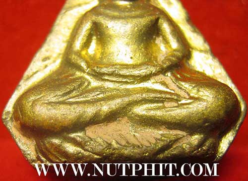 ตัวท็อป!!!พระโพธิจักร ห้าเหลี่ยม ทาทองเดิม ลพ.ลี+บัตรรับรองพระแท้*50