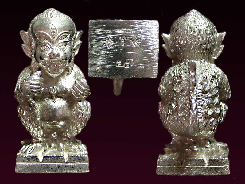 องค์อินทร์อวตาร สี่หูห้าตา “รวยทันใจ” เนื้อเงิน คูบาแก้ว วัดพระธาตุดอยทีมู เนื้อเงินสร้าง ๑๐๐ องค์ .