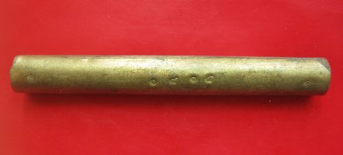 ตะกรุดอจินตัยมหาระงับดับภัยพิบัติ หลวงปู่ละมัย(ละมัย)  เนื้อทองฝาบาตร อุดชันโรง(เปลือย) ขนาด 3 นิ้ว 