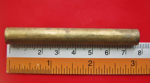 ตะกรุดอจินตัยมหาระงับดับภัยพิบัติ หลวงปู่ละมัย(ละมัย)  เนื้อทองฝาบาตร อุดชันโรง(เปลือย) ขนาด 3 นิ้ว 