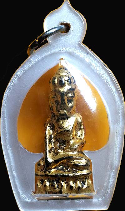 *พระบัวเข็ม กรุวัดชนะสงคราม กทม. เนื้อผงคลุกรัก*