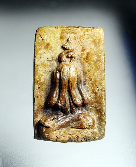 E408พระฤาษีพ่อแก่ หลังยันต์เต็ม เนื้อดินผสมผง หลวงปู่ทอง อายะนะ วัดราชโยธา (ลาดบัวขาว) กรุงเทพมหานคร