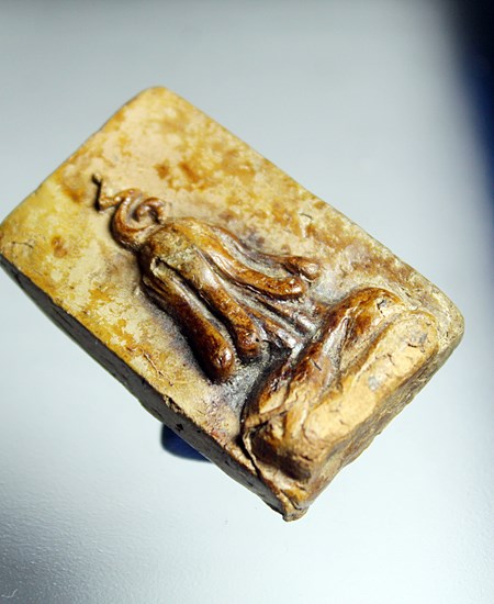 E408พระฤาษีพ่อแก่ หลังยันต์เต็ม เนื้อดินผสมผง หลวงปู่ทอง อายะนะ วัดราชโยธา (ลาดบัวขาว) กรุงเทพมหานคร