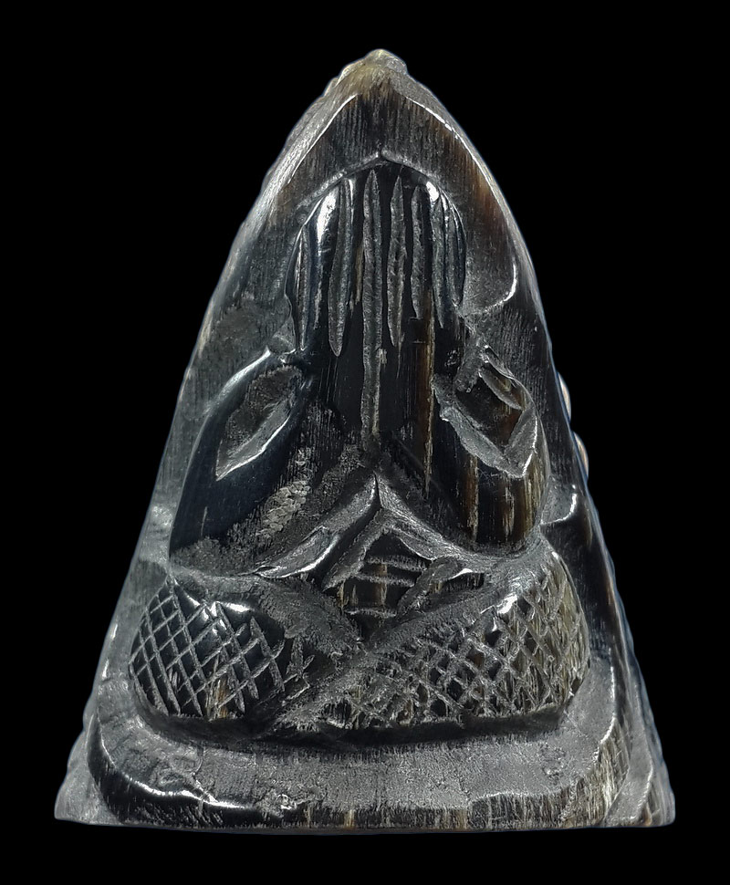 พระปิดตาเขาควายแกะ มีจาร 