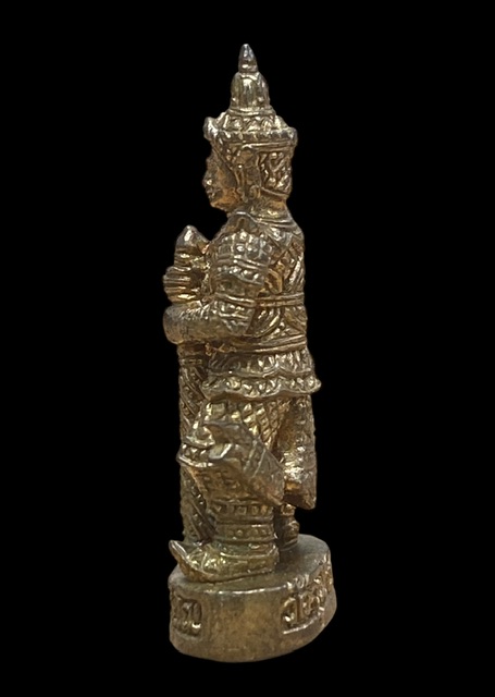 รูปหล่อลอยองค์ท้าวเวสสุวรรณ เนื้อทองแดง หลวงพ่ออิฏฐ์ วัดจุฬามณี ปี2550 พิมพ์หน้าเทพ ตอกโค๊ตใต้ฐานชัด