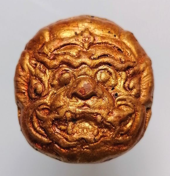 120฿ หน้ากากหนุมาน เนรมิต เคลือบยางไม้เหลือง หลวงปู่ พระอุปัฌาย์ทน วัดด่านติง 