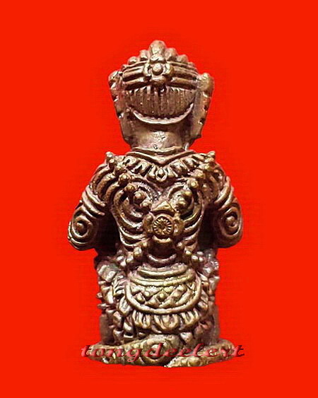 หนุมานมหาปราบ หลวงพ่อชุบ วัดวังกระแจะ รุ่นแรก เนื้อนวโลหะ ฝังตะกรุดเงินอุดผงใต้ฐาน สวยมากค่ะ