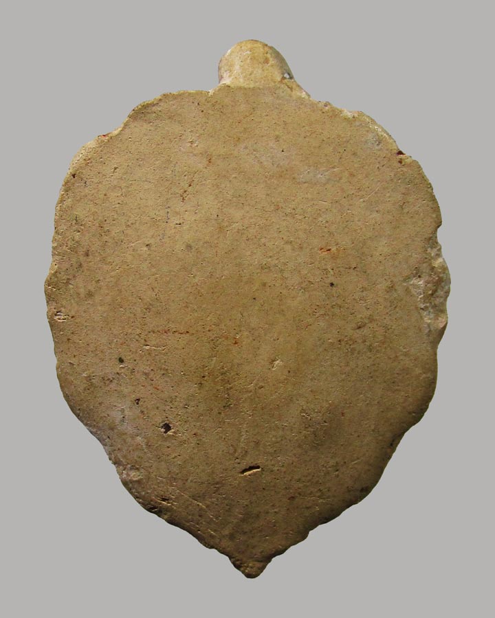 พระพิมพ์ใบโพธิ์ วัดป่าคลองกุ้ง รุ่นบรรจุกรุ ปี 2520  จ.จันทบุรี.