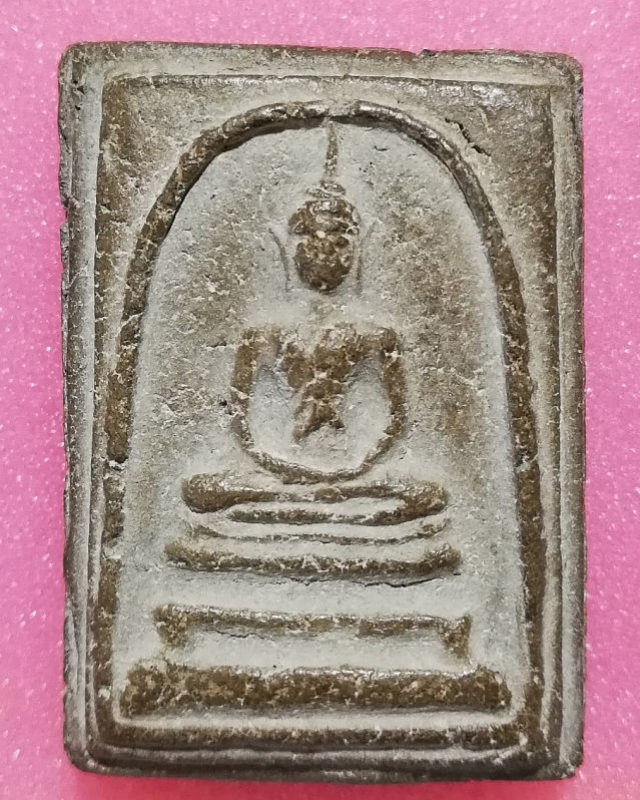 💢พระสมเด็จหลวงพ่อแทน วัดธรรมเสน พิมพ์ขอบกระจก(นิยม) ปี2506 จ.ราชบุรี​ ยุคต้นแร่เขาเขียวทั่วองค์💢