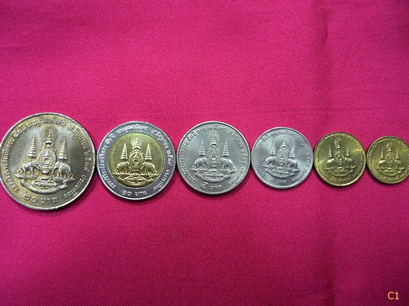 จัดชุด 6 เหรียญ ฉลองสิริราชสมบัติครบ50ปี กาญจนาภิเษก ปี39 สภาพสวยไม่ผ่านการใช้