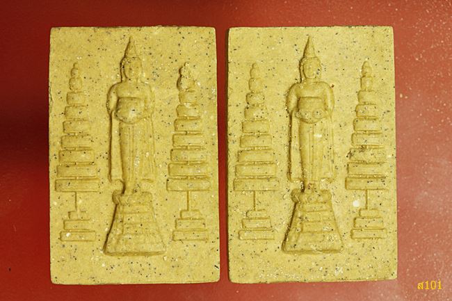 พระผงหลวงพ่อวัดบ้านแหลม จัดให้ 2 องค์ พร้อมกล่องเดิม...../416